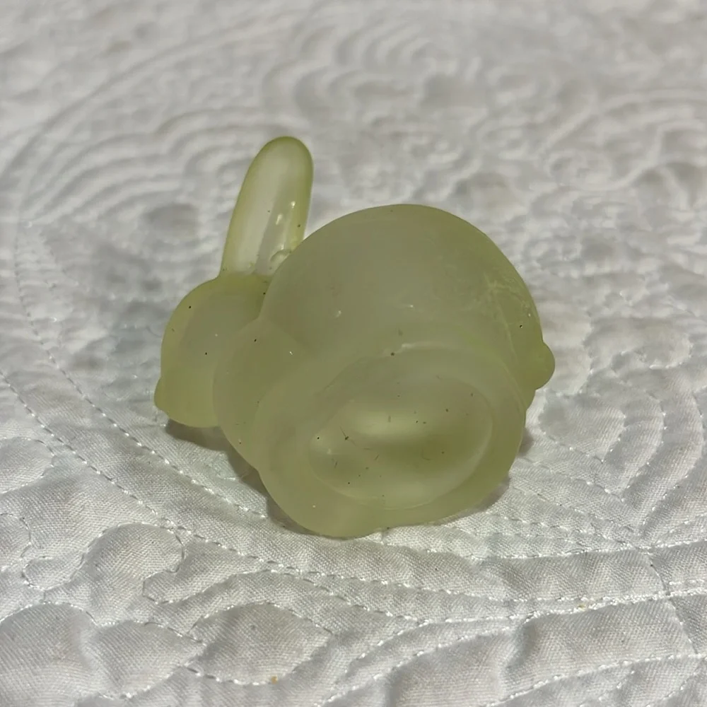 Set of 4 Williams Sonoma‎ frosted glass bunny candle holders